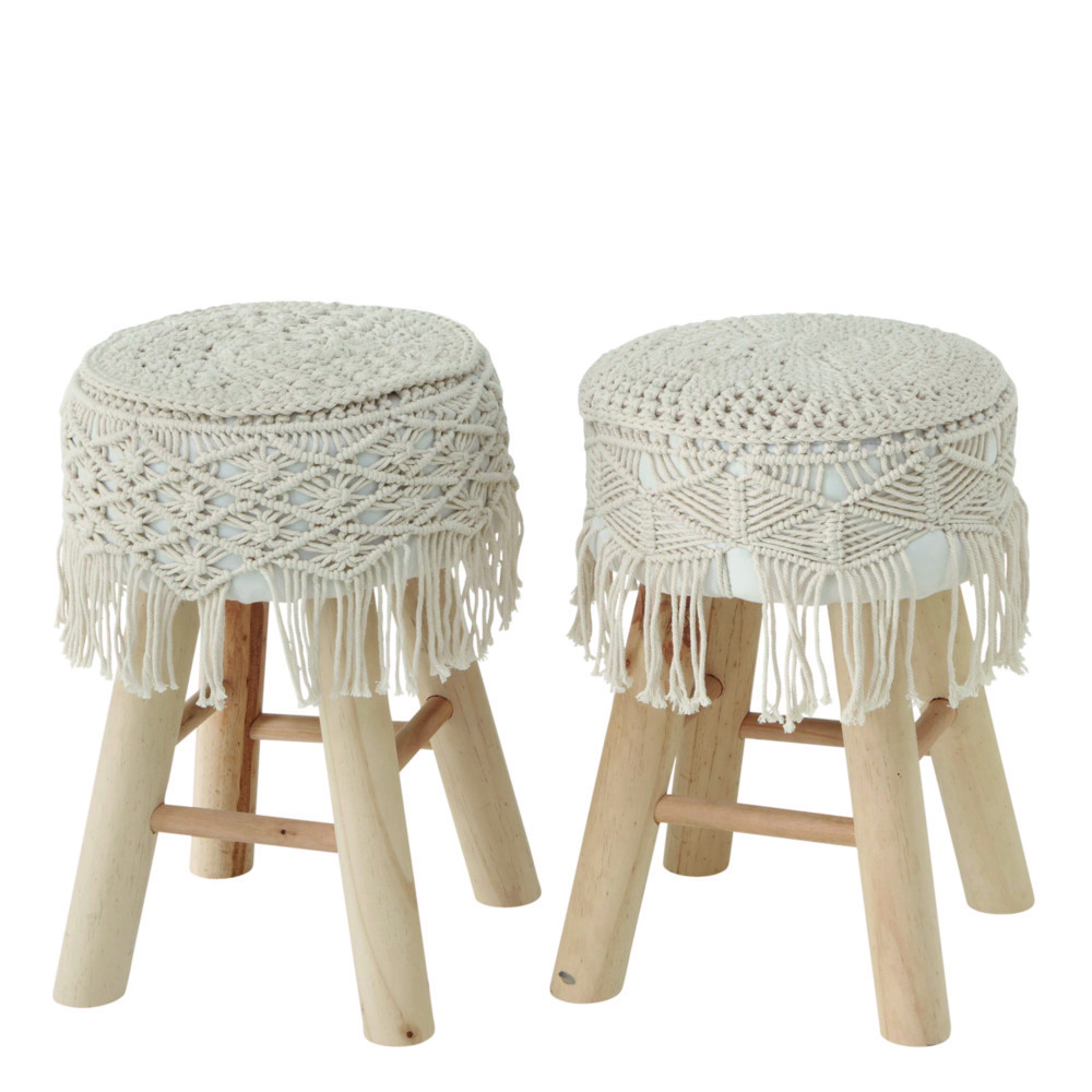 Tabouret macramé CLEVE