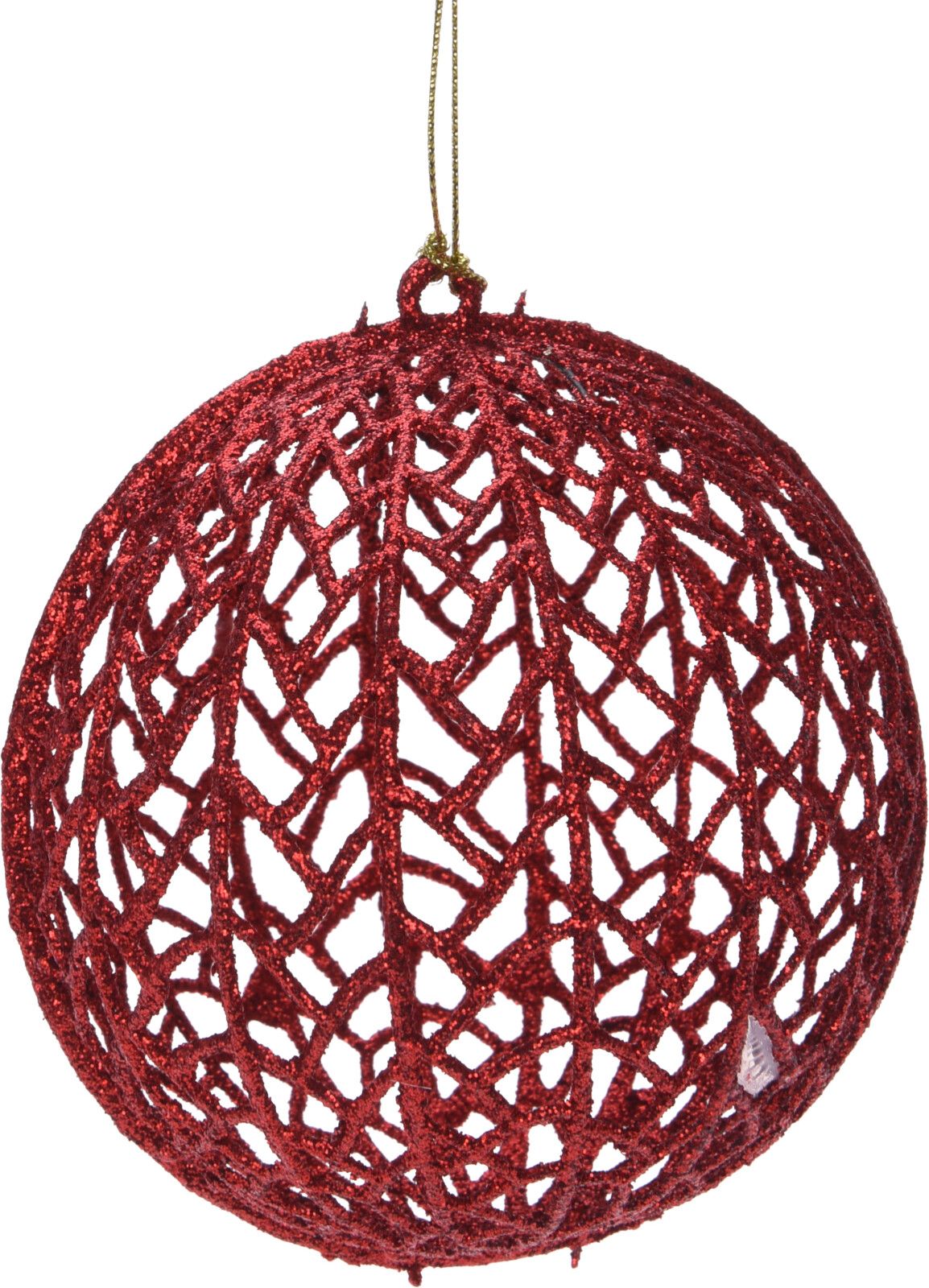 Boule de Noël rouge 9cm ORNAMENT