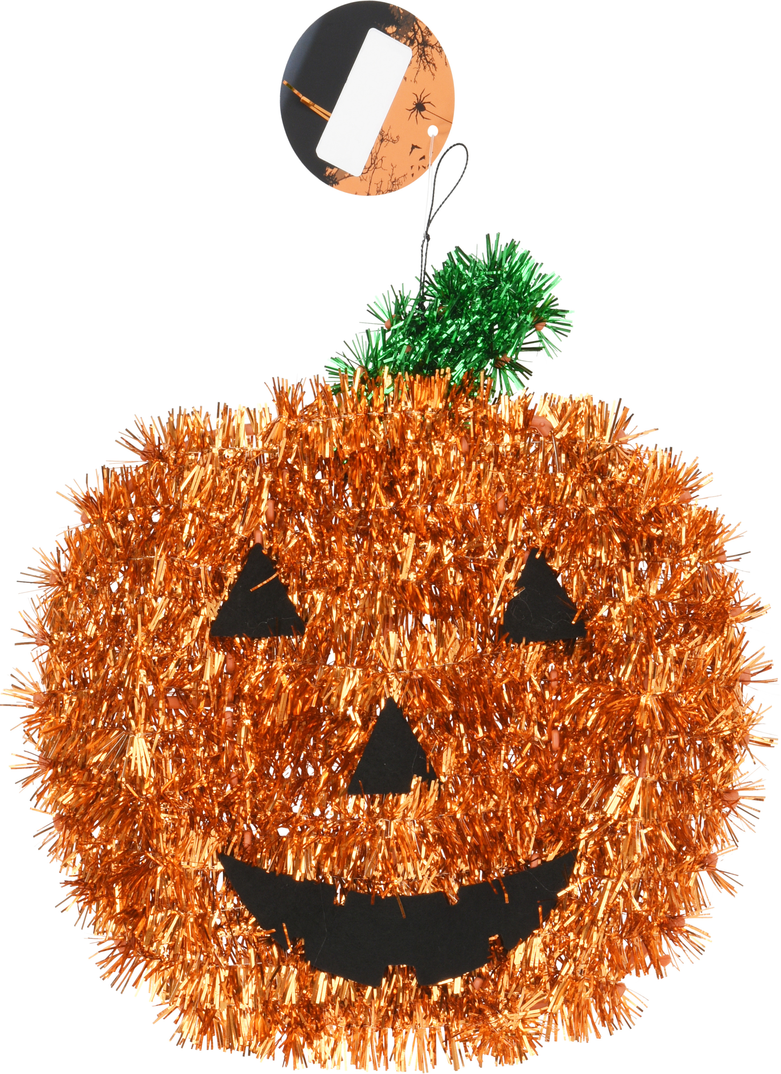 Déco citrouille à paillettes à suspendre  HALLOWEEN