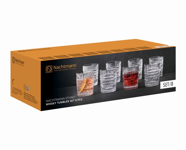 Lot de 8 verres à whisky ETHNO